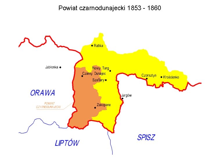 Powiat czarnodunajecki 1853 - 1860 