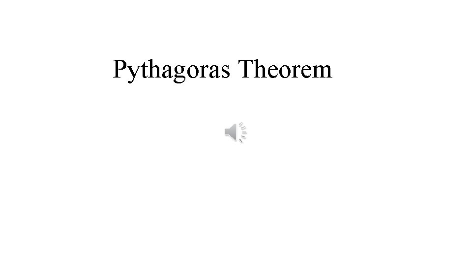 Pythagoras Theorem 