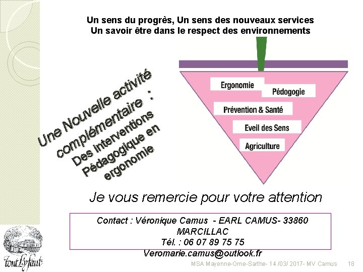 Un sens du progrès, Un sens des nouveaux services Un savoir être dans le