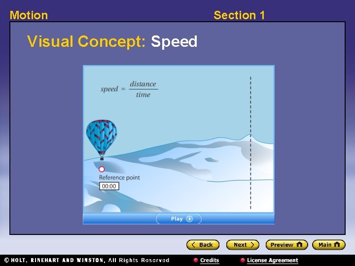 Motion Visual Concept: Speed Section 1 