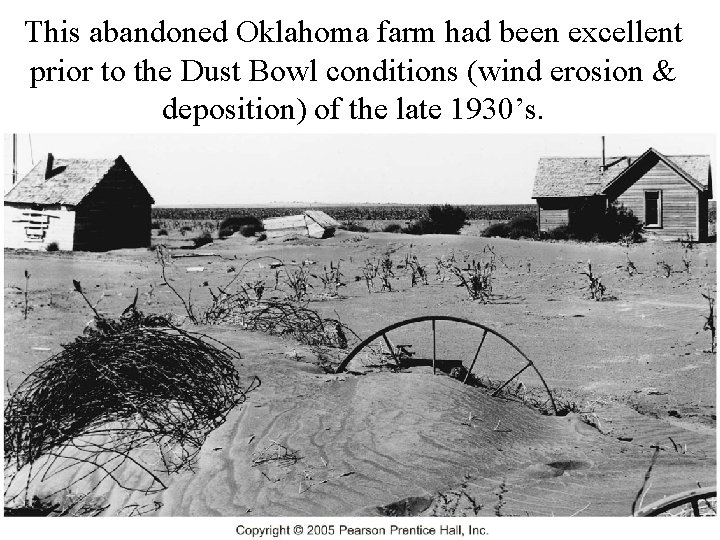 This abandoned Oklahoma farm had been excellent prior to the Dust Bowl conditions (wind