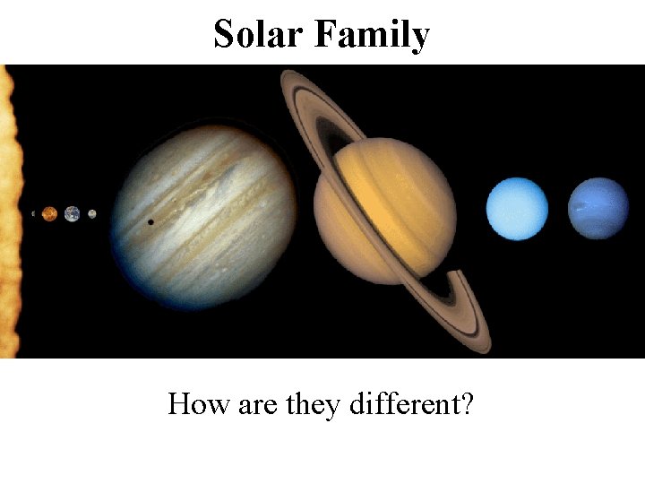 Solar Family How are they different? 