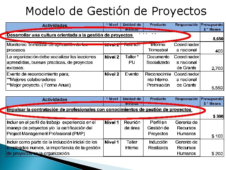 Modelo de Gestión de Proyectos 