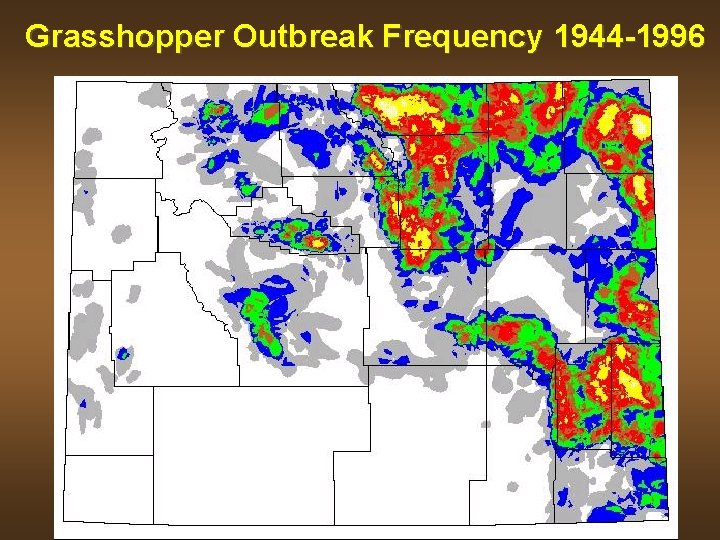 Grasshopper Outbreak Frequency 1944 -1996 