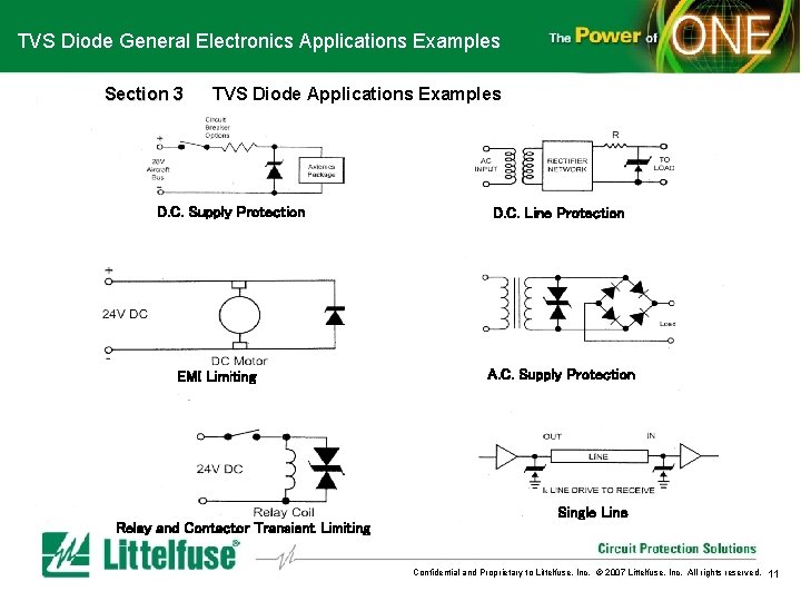 TVS Diode General Electronics Applications Examples Section 3 TVS Diode Applications Examples D. C.