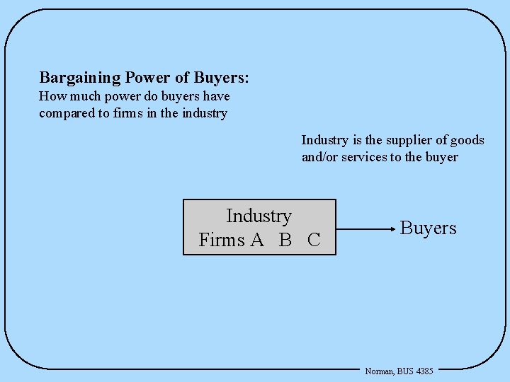 Bargaining Power of Buyers: How much power do buyers have compared to firms in
