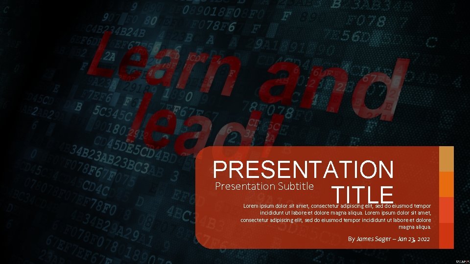 PRESENTATION Presentation Subtitle TITLE Lorem ipsum dolor sit amet, consectetur adipiscing elit, sed do