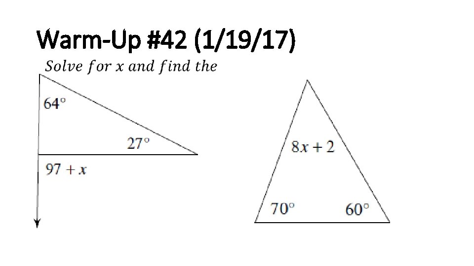 Warm-Up #42 (1/19/17) 