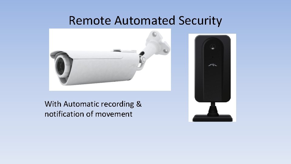 Remote Automated Security With Automatic recording & notification of movement 