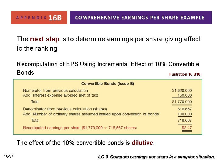 The next step is to determine earnings per share giving effect to the ranking