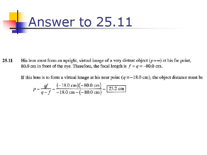 Answer to 25. 11 