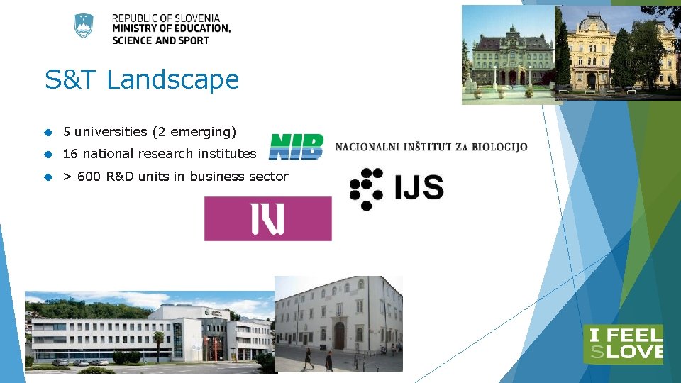 S&T Landscape 5 universities (2 emerging) 16 national research institutes > 600 R&D units S&T Landscape 5 universities (2 emerging) 16 national research institutes > 600 R&D units