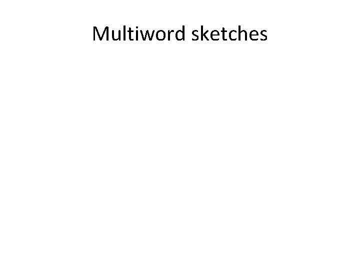 Multiword sketches 