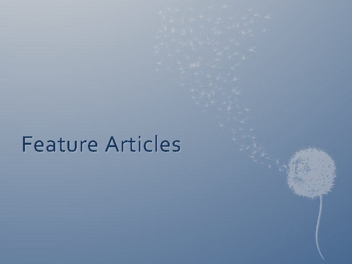 Feature Articles 