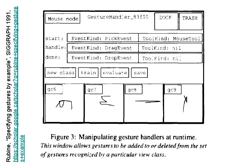 Rubine, “Specifying gestures by example”, SIGGRAPH 1991, https: //scholar. google. ca/scholar? q=rubine+specifying+gesture s+example 