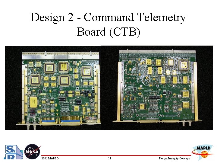 Design 2 - Command Telemetry Board (CTB) 2005 MAPLD 11 Design Integrity Concepts 