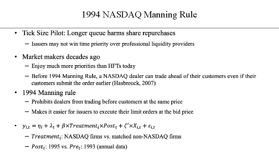 1994 NASDAQ Manning Rule 