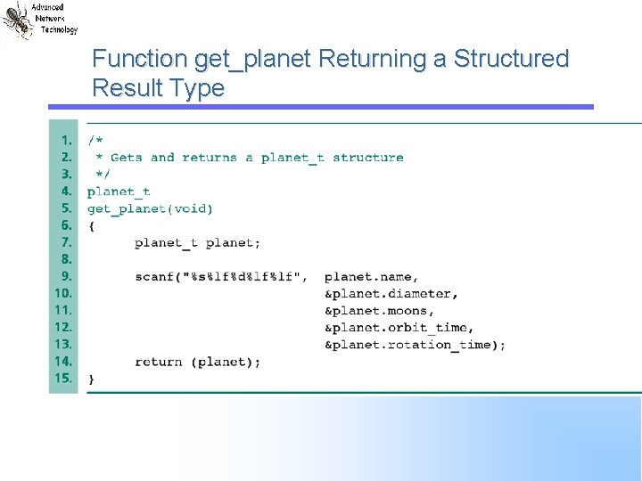 Function get_planet Returning a Structured Result Type 
