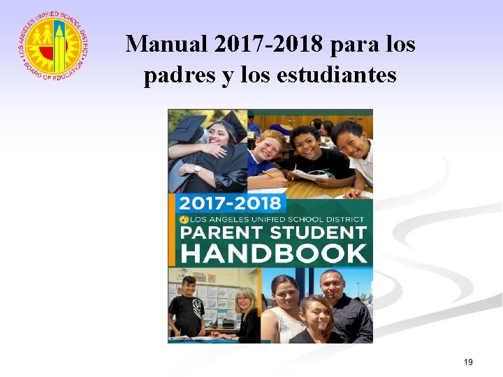 Manual 2017 -2018 para los padres y los estudiantes 19 