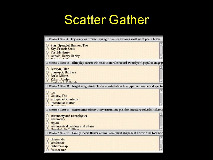 Scatter Gather 