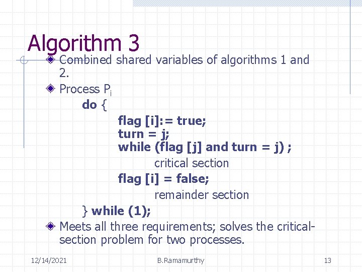 Algorithm 3 Combined shared variables of algorithms 1 and 2. Process Pi do {