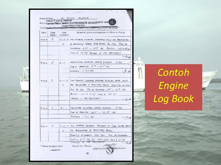 Contoh Engine Log Book 