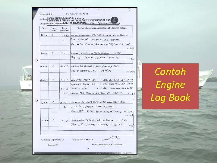 Contoh Engine Log Book 