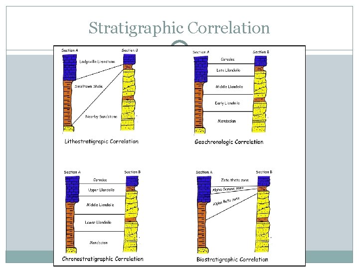 Stratigraphic Correlation 
