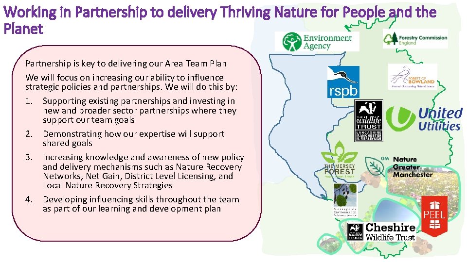 Working in Partnership to delivery Thriving Nature for People and the Planet Partnership is