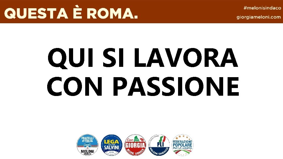 QUI SI LAVORA CON PASSIONE 