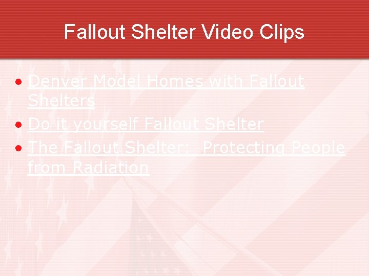 Fallout Shelter Video Clips • Denver Model Homes with Fallout Shelters • Do it