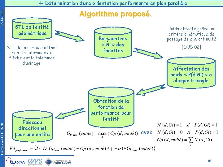 12/14/2021 4 - Détermination d’une orientation performante en plan parallèle. Algorithme proposé. STL de