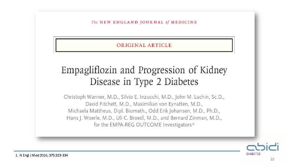 1. N Engl J Med 2016; 375: 323 -334 32 