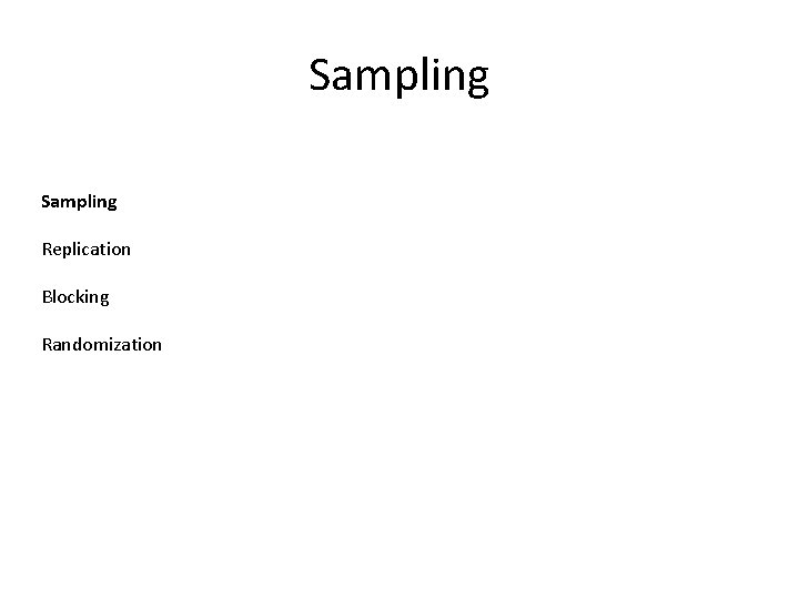 Sampling Replication Blocking Randomization 