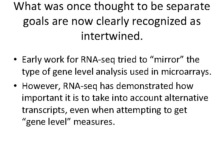 What was once thought to be separate goals are now clearly recognized as intertwined.