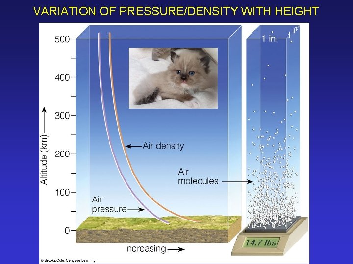 VARIATION OF PRESSURE/DENSITY WITH HEIGHT 