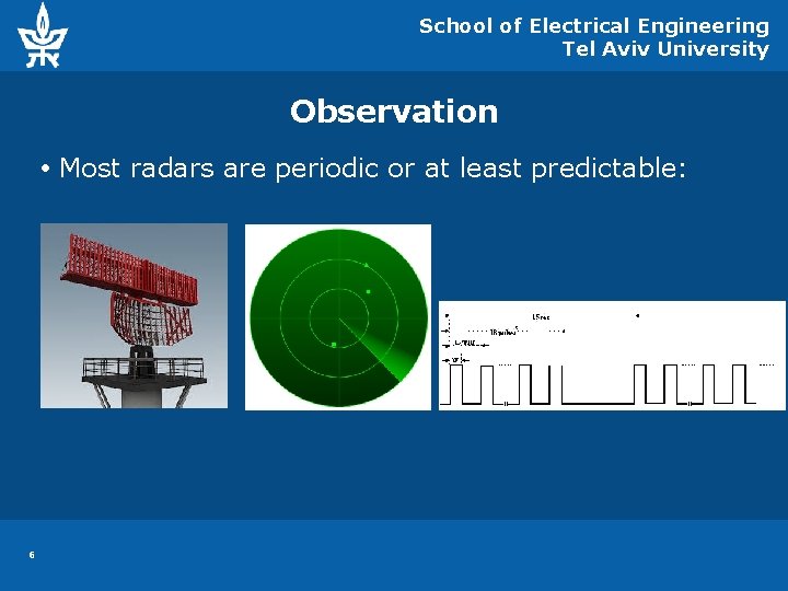 School of Electrical Engineering Tel Aviv University Observation Most radars are periodic or at School of Electrical Engineering Tel Aviv University Observation Most radars are periodic or at