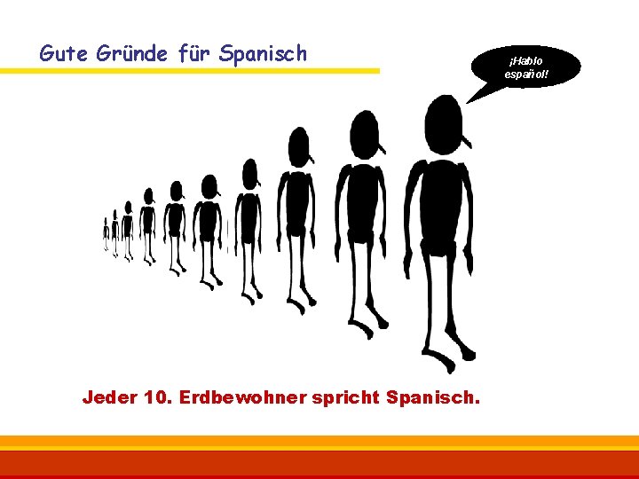 Gute Gründe für Spanisch ¡Hablo español! Jeder 10. Erdbewohner spricht Spanisch ist Trumpf! 12