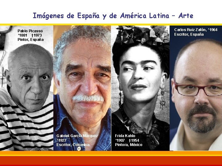 Imágenes de España y de América Latina – Arte Carlos Ruiz Zafón, *1964 Escritor,