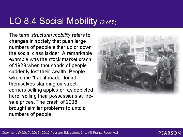 LO 8. 4 Social Mobility (2 of 5) The term structural mobility refers to