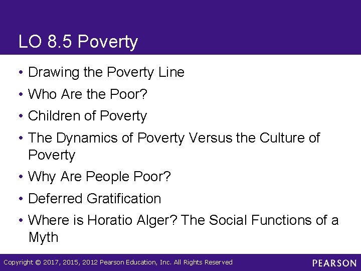 LO 8. 5 Poverty • Drawing the Poverty Line • Who Are the Poor?
