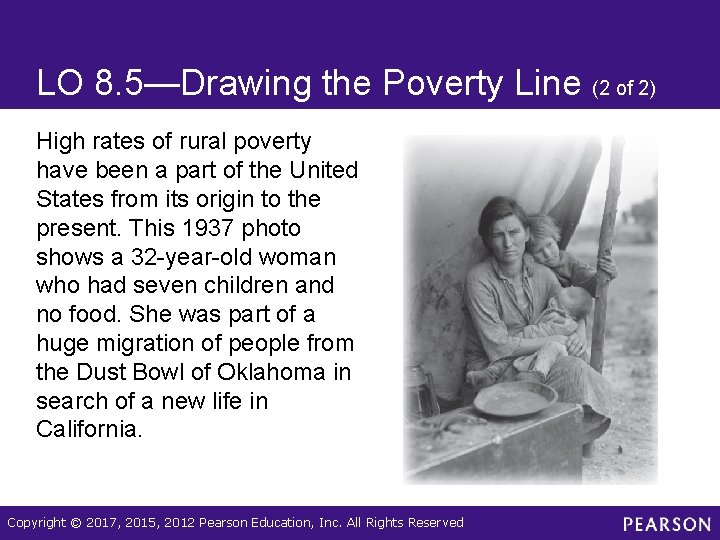 LO 8. 5—Drawing the Poverty Line (2 of 2) High rates of rural poverty