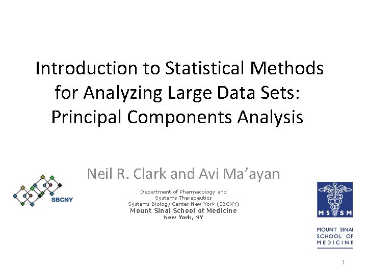 Stack Analysis Statistical Methods Introduction to Statistical Methods for Analyzing Large Data