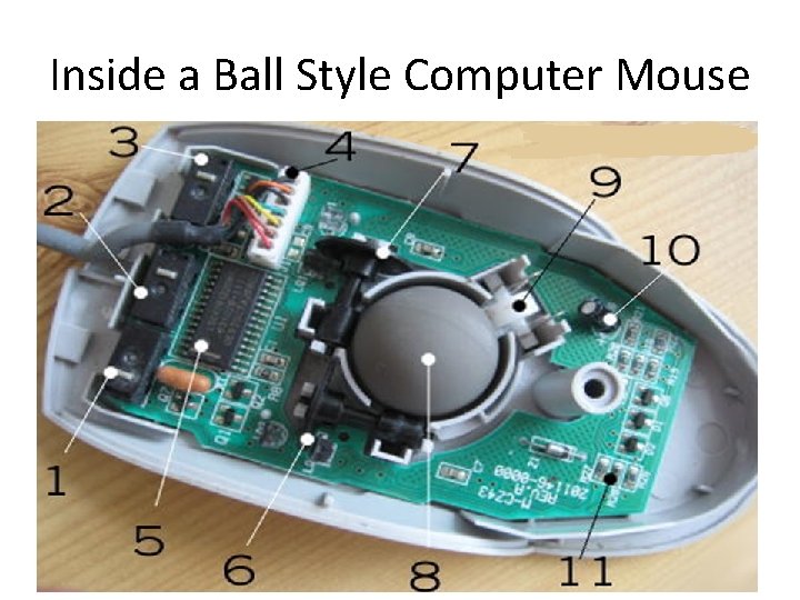 Inside a Ball Style Computer Mouse 