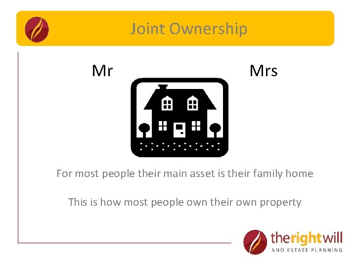 Ownership Joint Ownership Mr Mrs For most people their main asset is their family