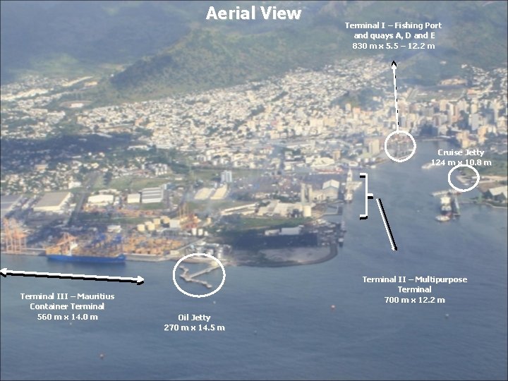 Aerial View Terminal I – Fishing Port and quays A, D and E 830