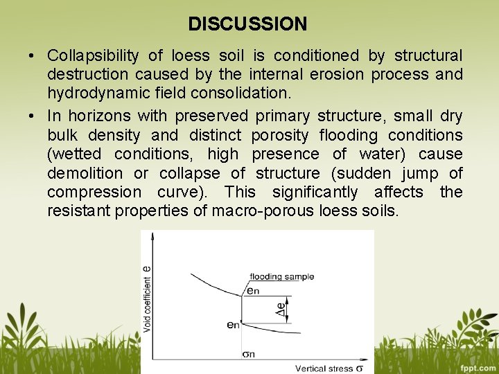 DISCUSSION • Collapsibility of loess soil is conditioned by structural destruction caused by the