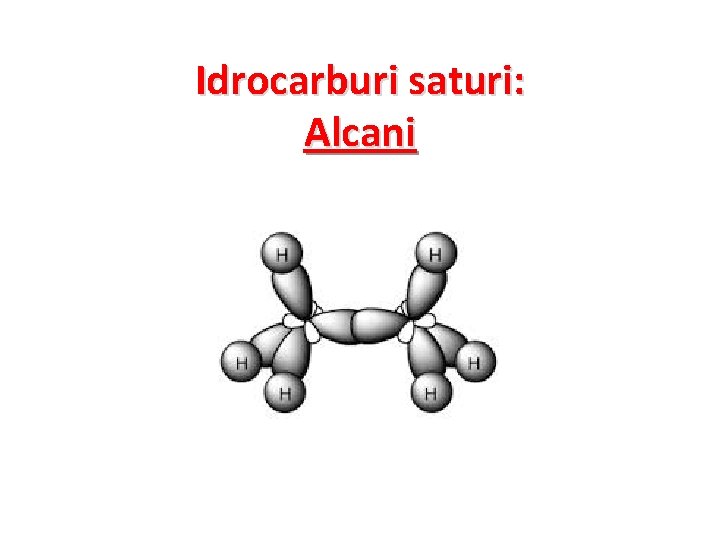 Idrocarburi saturi: Alcani 