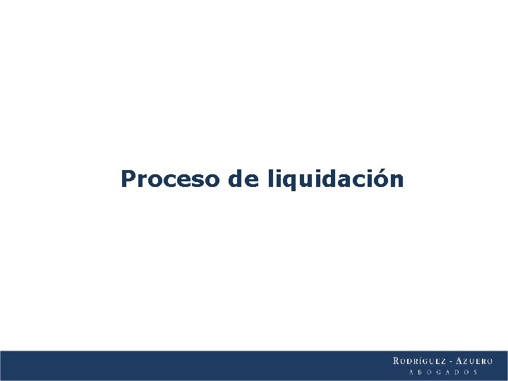 Proceso de liquidación 