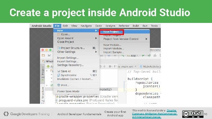 Create a project inside Android Studio Android Developer Fundamentals Create your first Android app